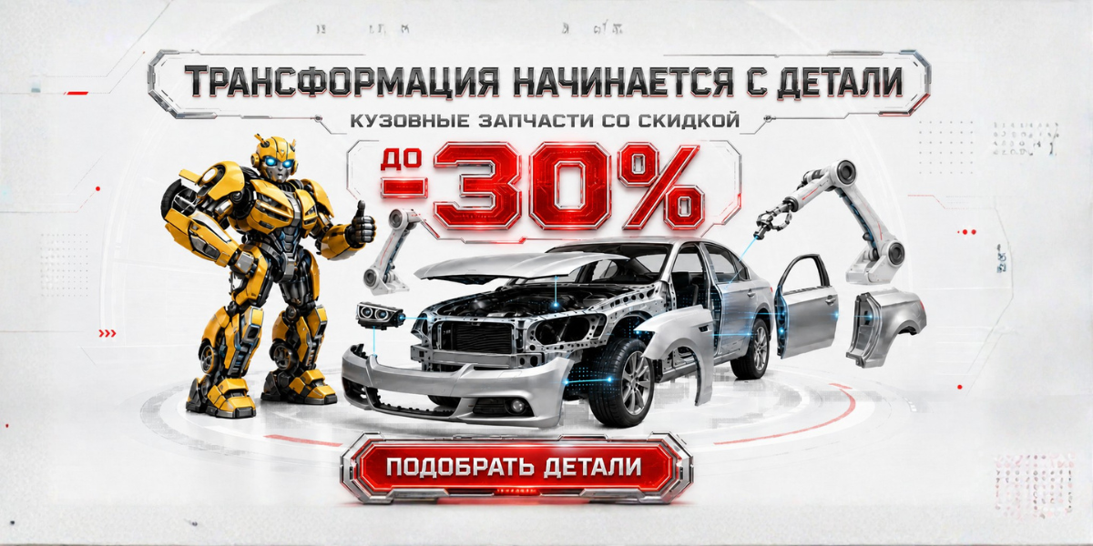 Кузовные запчасти: скидка до 30%