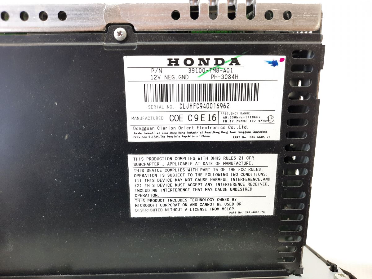 Insight CD дисковод Honda Insight 2010-2012 39100TM8A0ZARM Honda Insight 11