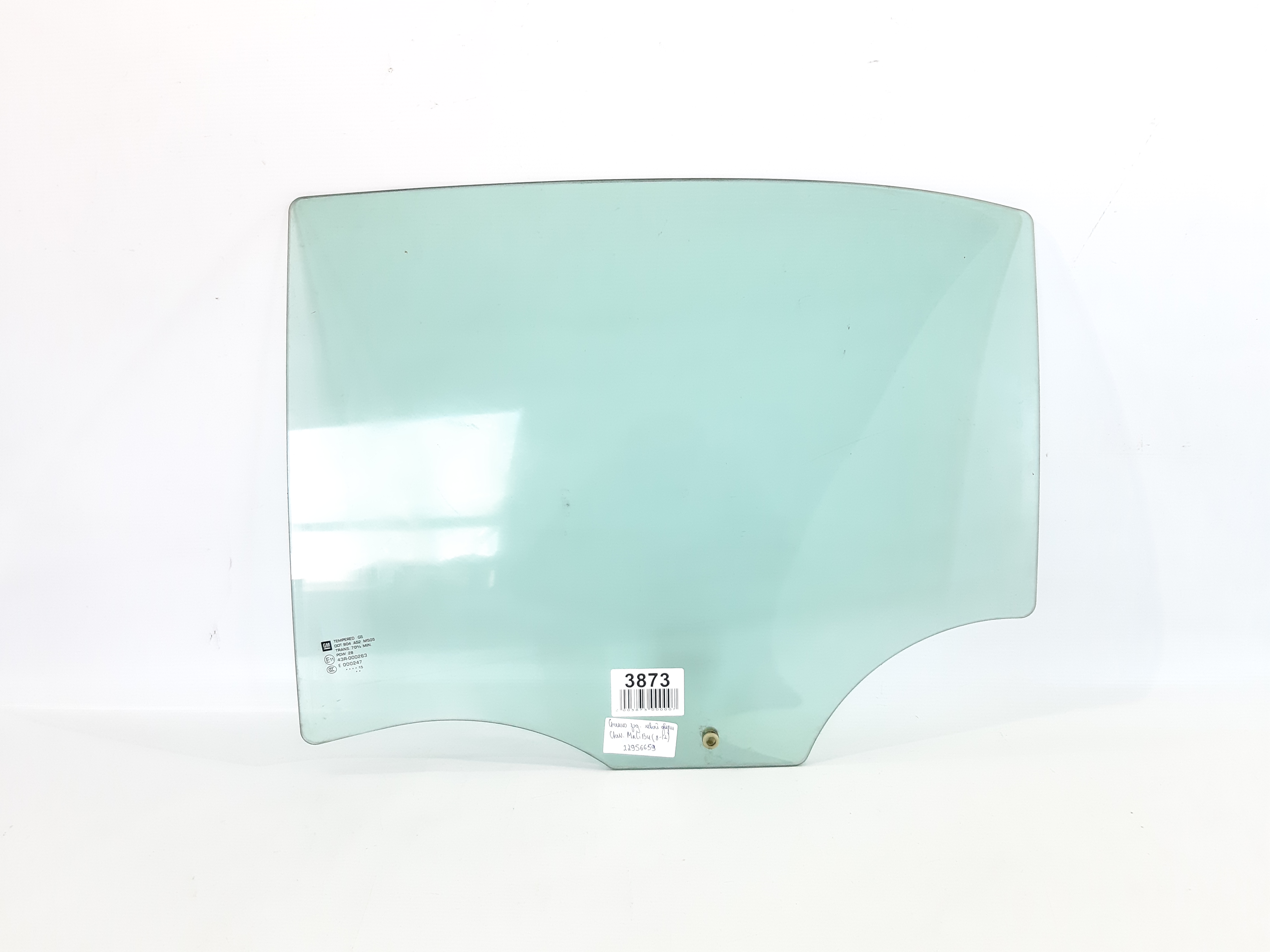 Malibu. Скло дверей задньої лівої Chevrolet Malibu 2008-2012 22956659 Chevrolet Malibu