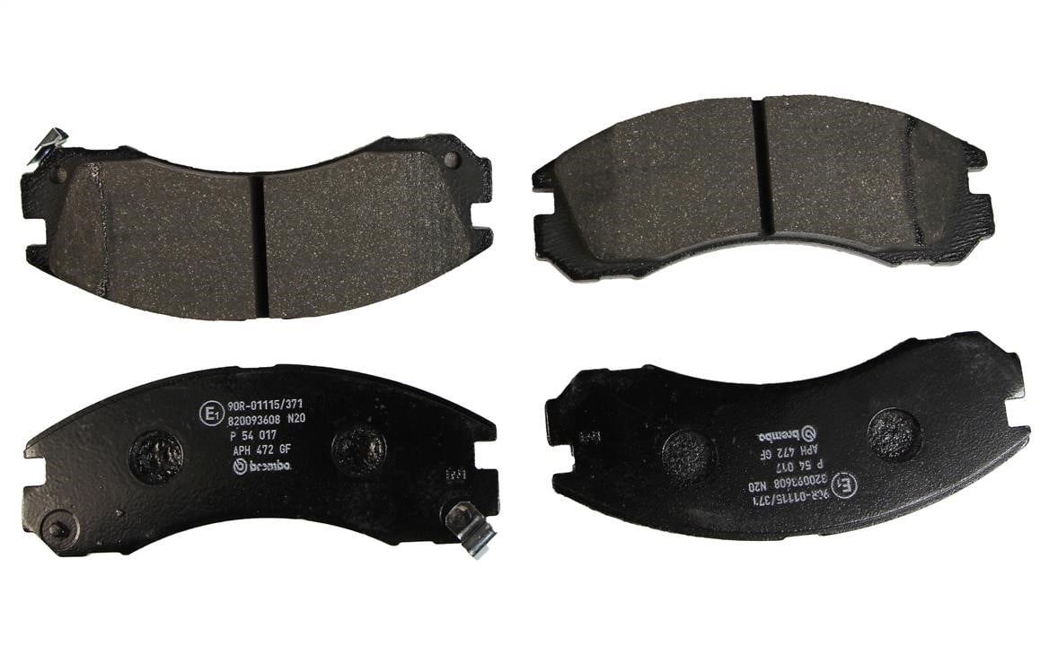 Дисковые. Гальмівні колодки дискові, комплект BREMBO P54017