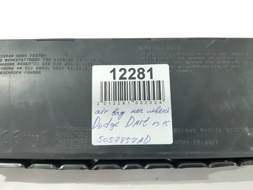Dart Air Bag ног правый Dodge Dart 2013-2019 5057857AD Dodge Dart 32