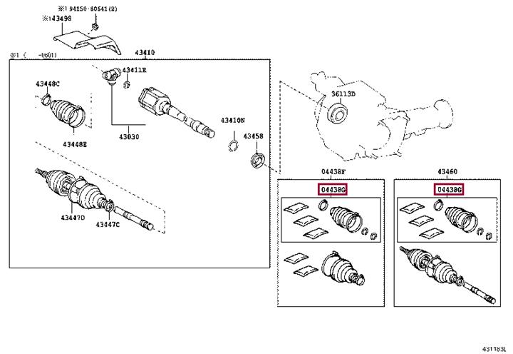 Пыльники шруса. Пильник ШРУСа TOYOTA 0443808030