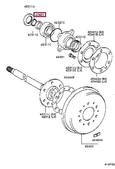 Сальники ступиц. Сальник маточини колеса TOYOTA 4242360020