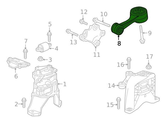 Подушки двигателя. Задня подушка двигуна HONDA 50890TRWA01