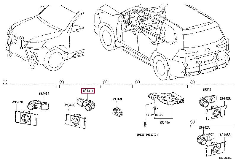 Датчики парковки (парктроник). Датчик паркування TOYOTA 8934160060C3