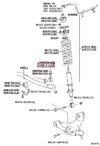 Стойки стабилизатора. Стойка стабилизатора переднего TOYOTA 4881060051 Стойки стабилизатора. Стойка стабилизатора переднего TOYOTA 4881060051