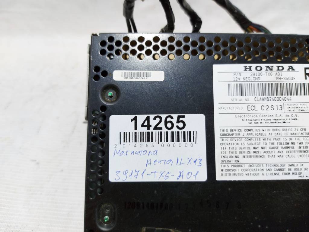 Ilx Магнітола Acura ILX 2013 39100TX6A01 Acura ILX 4 Ilx Магнітола Acura ILX 2013 39100TX6A01 Acura ILX 4