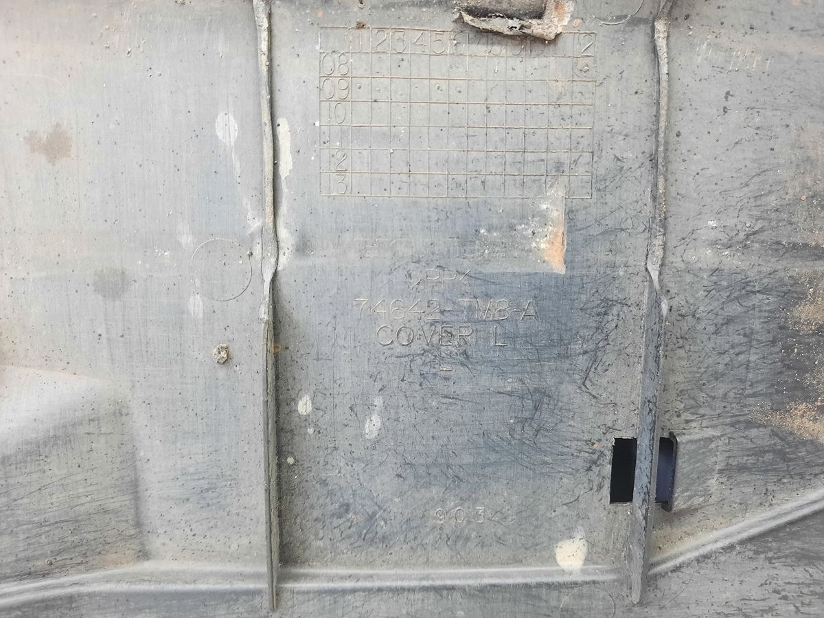 Insight Защита днища центральная левая Honda Insight 2010-2011 74642TM8A01 Honda Insight 2