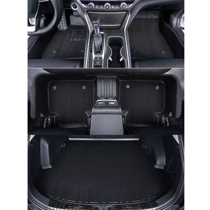 Автокилимки. Килимки гумові чорні з килимком для багажника (подвійні) Volkswagen Volkswagen ID.6 Crozz