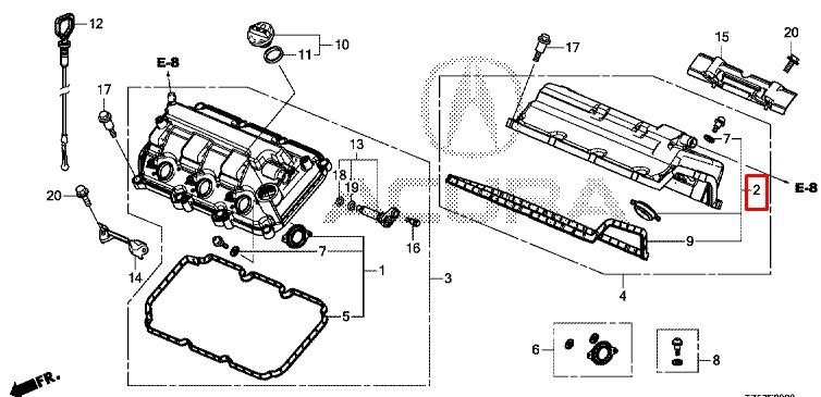Прокладки клапанной крышки. Прокладка клапанної кришки (комплект) HONDA 120505G0000 Прокладки клапанной крышки. Прокладка клапанної кришки (комплект) HONDA 120505G0000