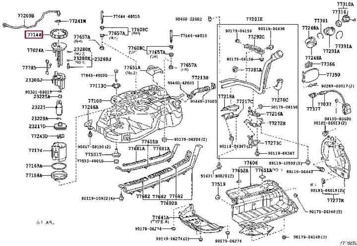 Гайки. Гайка TOYOTA 7714448020