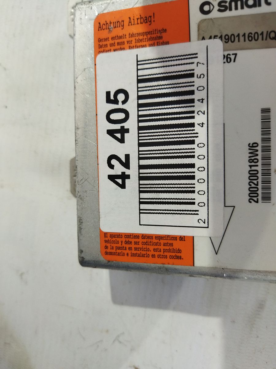 Fortwo Блок SRS Smart Fortwo 2008-2016 A4519010401 Smart Fortwo 7 Fortwo Блок SRS Smart Fortwo 2008-2016 A4519010401 Smart Fortwo 7