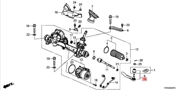 Наконечники рулевой тяги. Наконечник рульової тяги HONDA 53560TMBA01