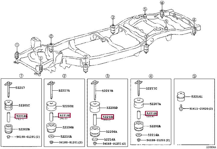 Шпильки автомобильные. Шпилька TOYOTA 5221834030 Шпильки автомобильные. Шпилька TOYOTA 5221834030