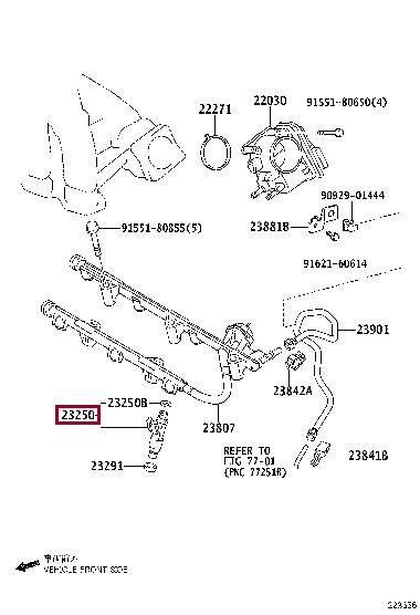 Бензиновые. Паливна форсунка TOYOTA 2320931090