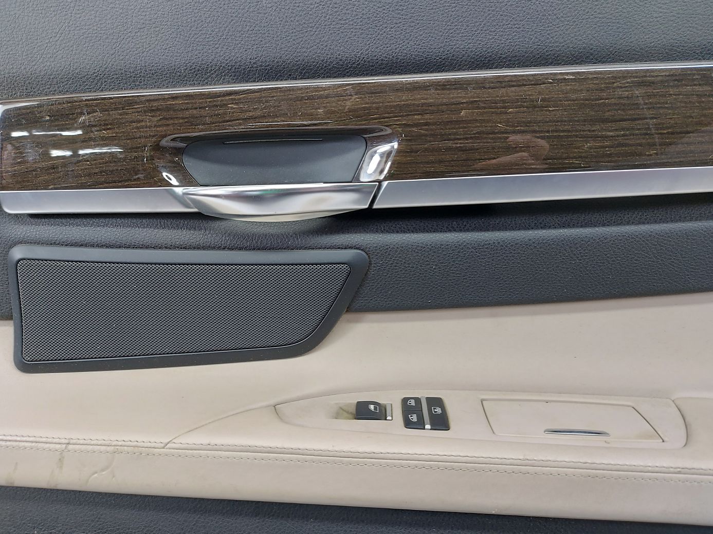 7 series Карта дверей задньої правої (чорн-беж, шкіра) BMW 7 2009-2015 51429161904 BMW 7 2