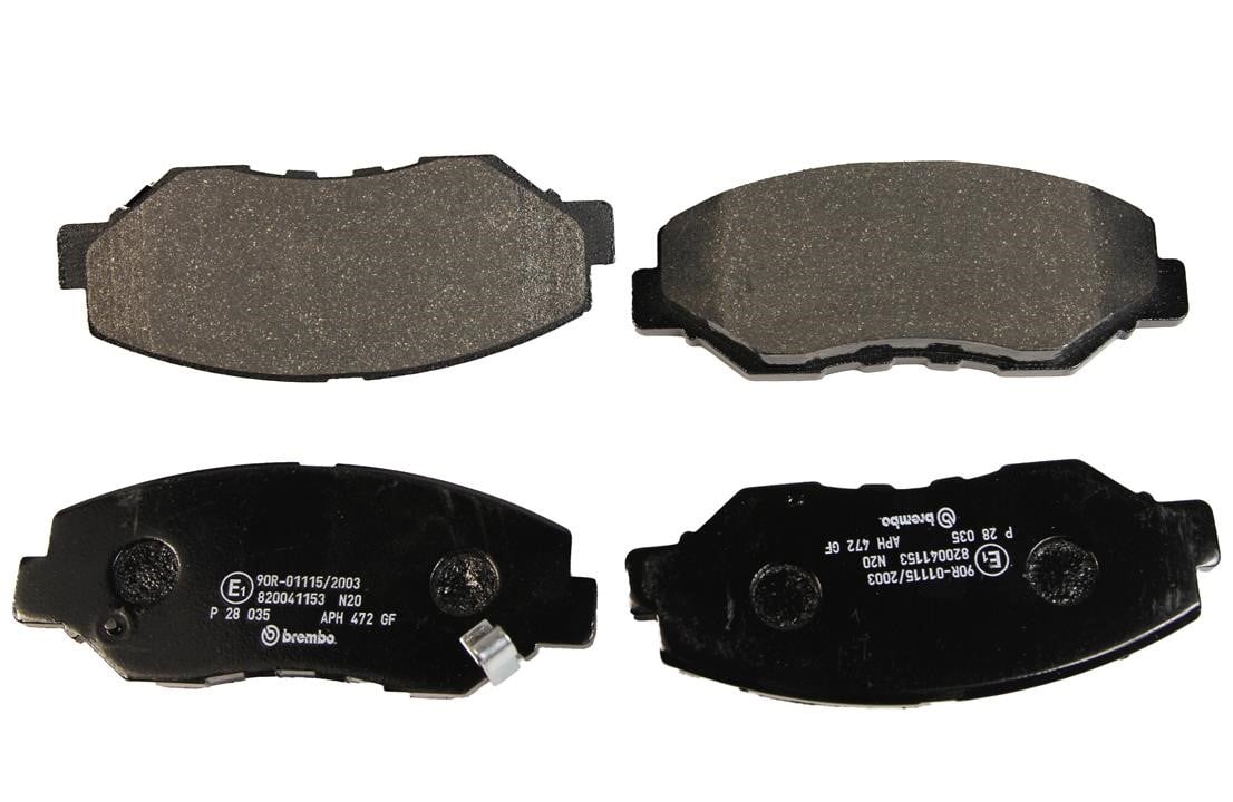 Дисковые Тормозные колодки дисковые, комплект BREMBO P28035 1
