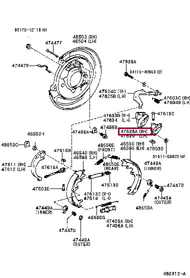 Осушители кондиционера автомобиля Кронштейн осушителя TOYOTA 4762860010 1