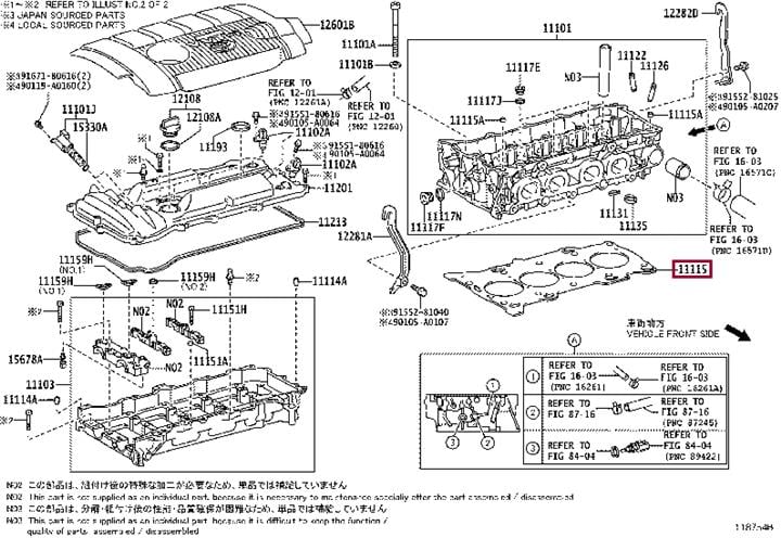 Прокладки гбц. Прокладка ГБЦ TOYOTA 1111536031