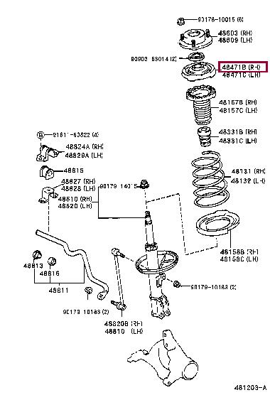 Тарелка пружины. Тарелка пружины TOYOTA 4847141012