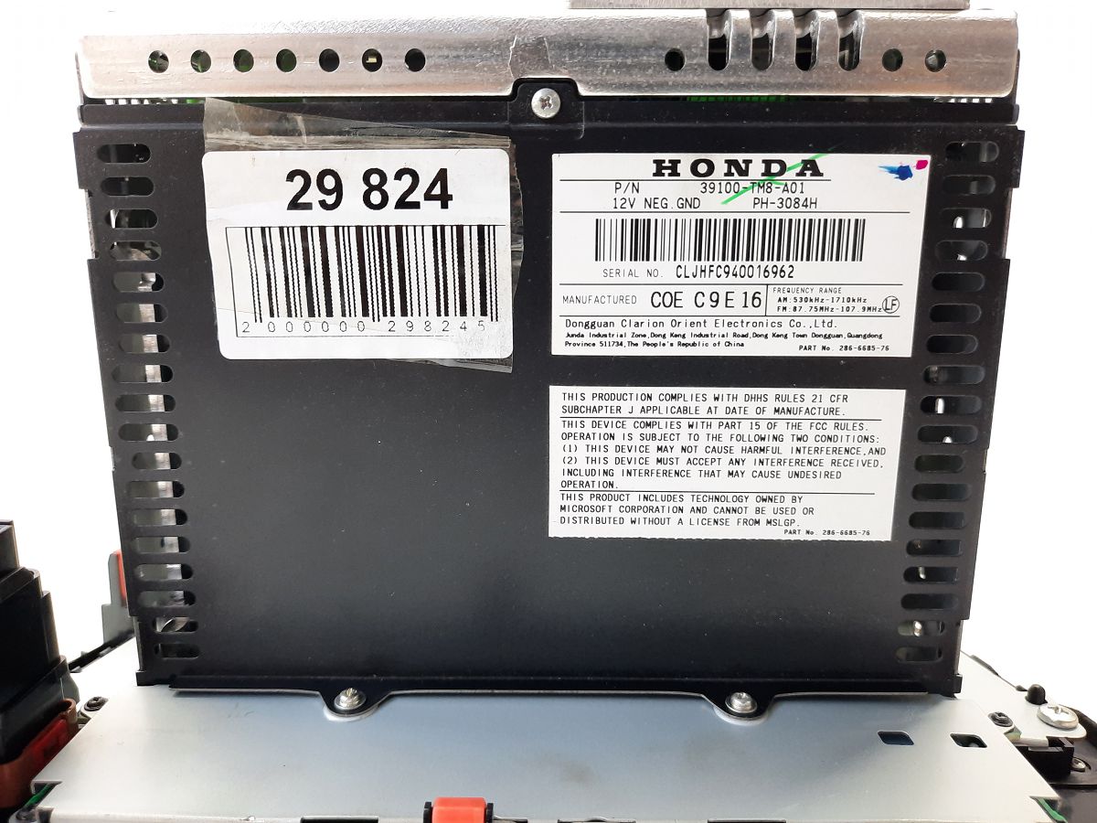 Insight CD дисковод Honda Insight 2010-2012 39100TM8A0ZARM Honda Insight 12