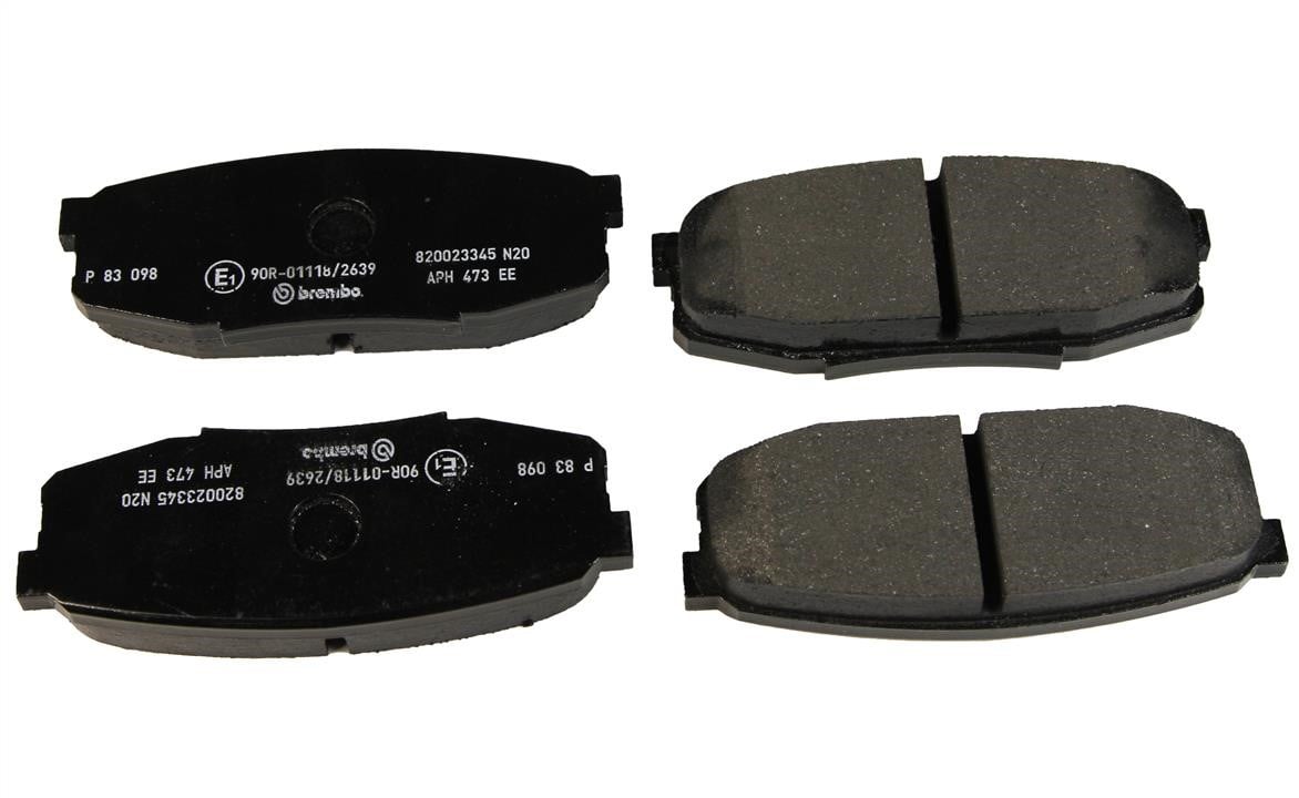 Дисковые. Задні дискові гальмівні колодки, комплект BREMBO P83098