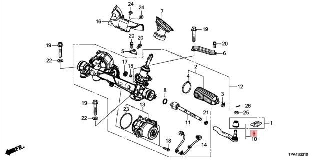 Наконечники рулевой тяги. Наконечник рульової тяги HONDA 53540TMBA01 Наконечники рулевой тяги. Наконечник рульової тяги HONDA 53540TMBA01