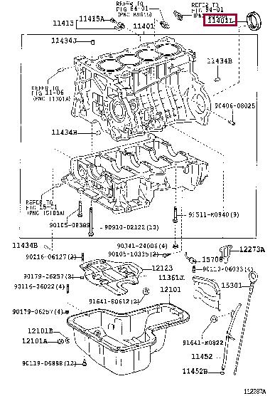 Сальники коленвала. Сальник вала коленчатого задний TOYOTA 9031185010