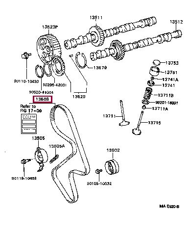 Ремни грм. Ремінь ГРМ TOYOTA 1356809041