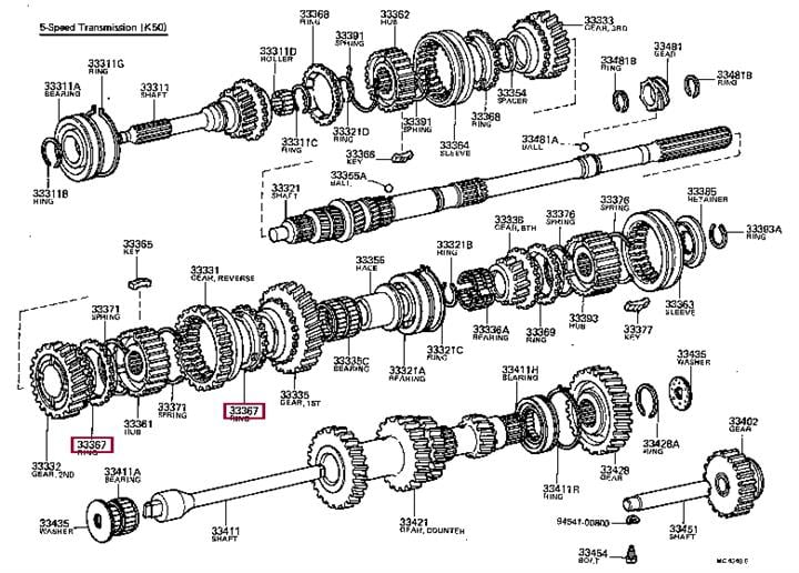 Кільце синхронізатора TOYOTA 3336820012