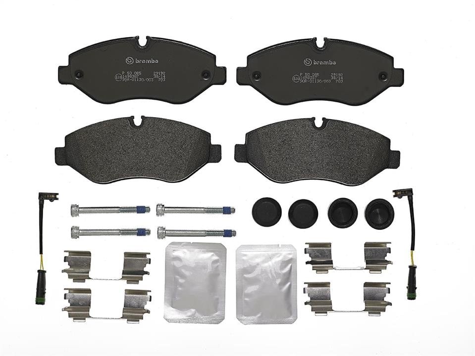 Дисковые. Передні дискові гальмівні колодки, комплект BREMBO P50085