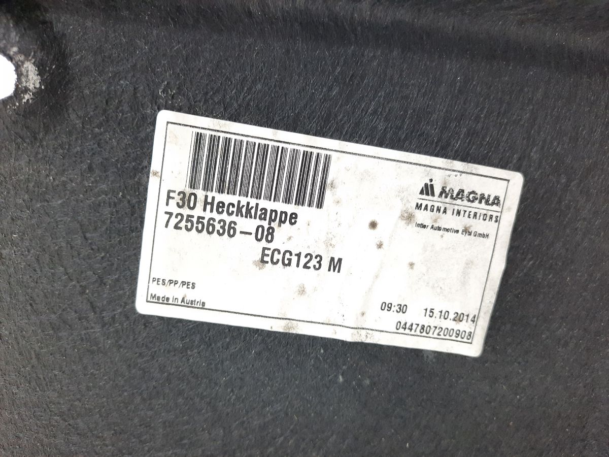 328i xdrive Обшивка крышки багажника BMW 328i xDrive 2013-2016 51497255636 BMW 328i xDrive 5