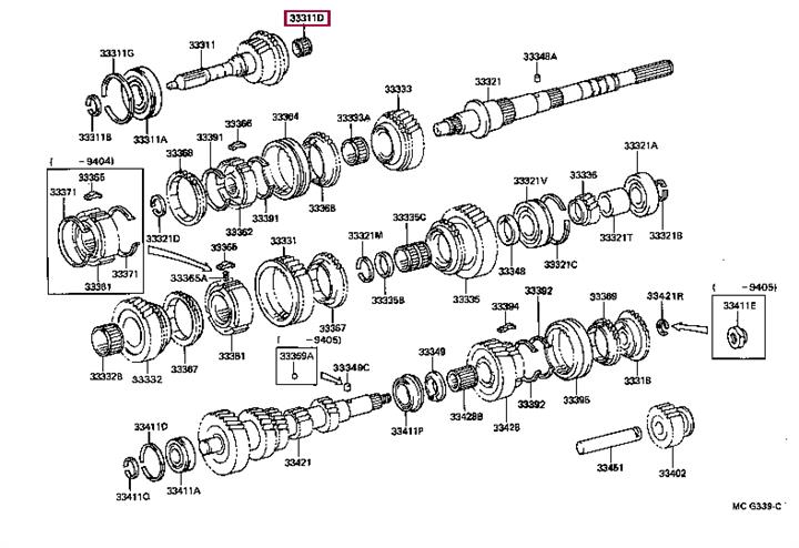 Подшипники кпп. Підшипник первинного вала TOYOTA 9036425012