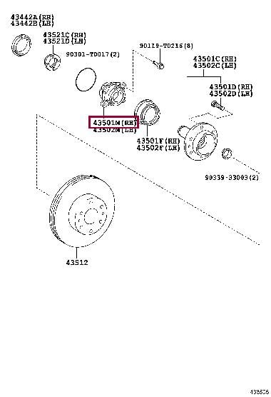 Подшипник ступицы. Підшипник маточини переднього колеса TOYOTA 90366T0061 Подшипник ступицы. Підшипник маточини переднього колеса TOYOTA 90366T0061