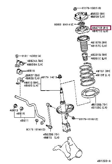 Тарелка пружины. Тарілка пружини TOYOTA 4847141012