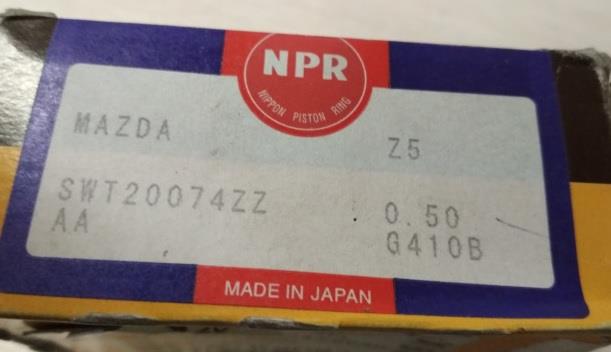 Кольца поршневые. Кольца поршневые, комплект на двигатель, стандарт NPR SWT20074ZZSTD