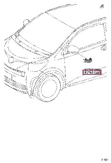 Контурно-габаритные фонари. Ліхтар покажчика повороту TOYOTA 8174052040