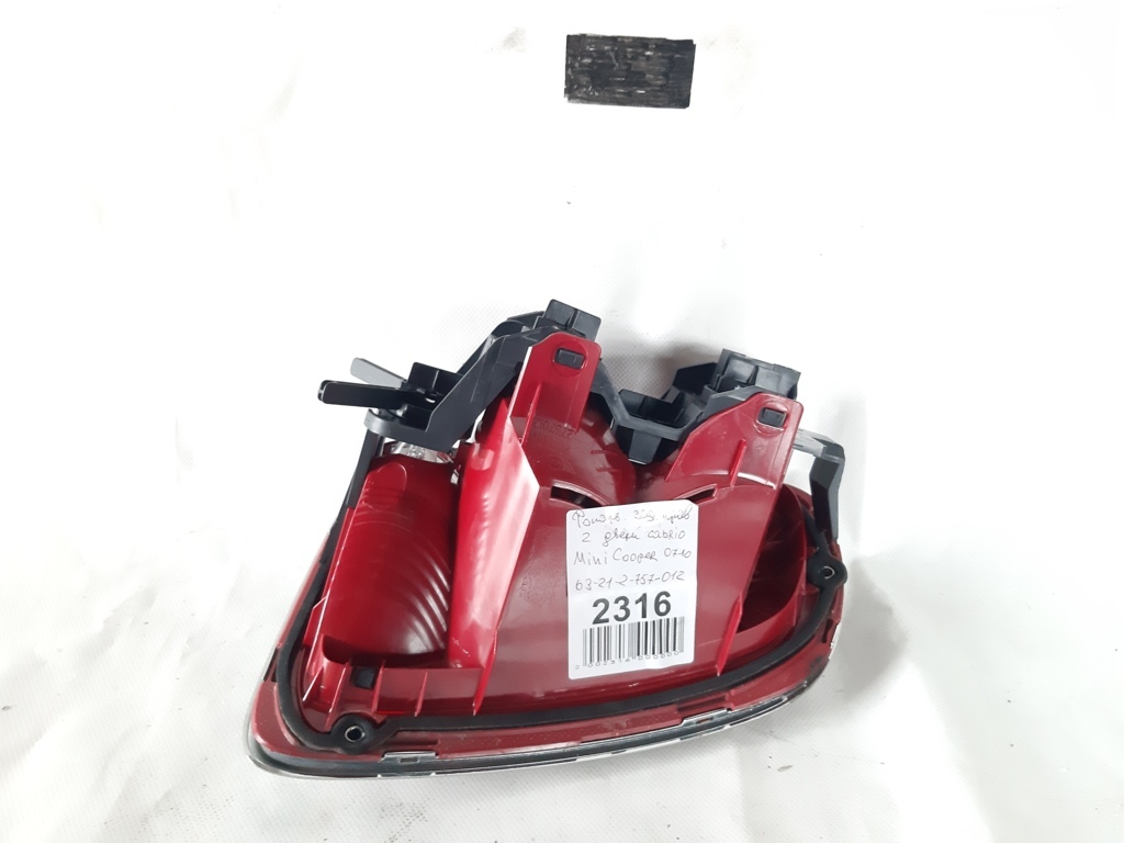 Cooper Ліхтар задній правий 2 двері cabrio Mini Cooper 2007-2010 63212757012 Mini Cooper 3