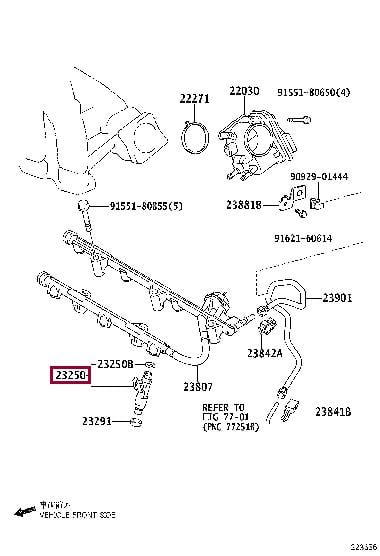 Бензиновые. Паливна форсунка TOYOTA 2320931090