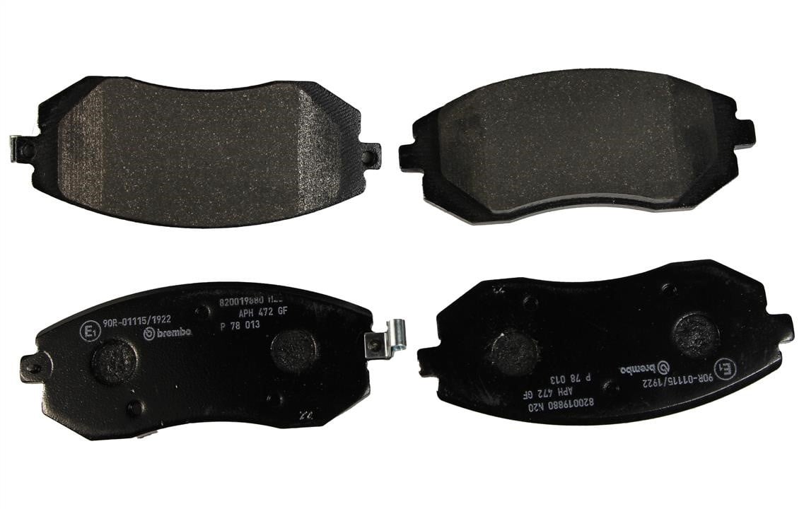 Дисковые. Передні дискові гальмівні колодки, комплект BREMBO P78013 Дисковые. Передні дискові гальмівні колодки, комплект BREMBO P78013
