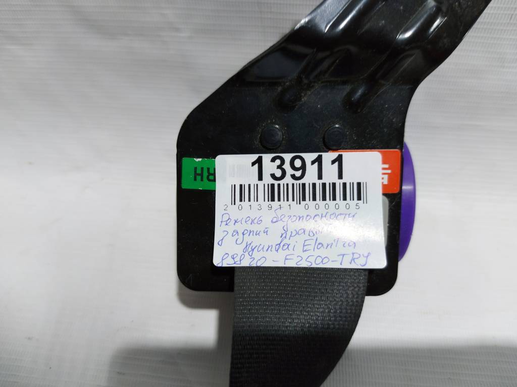 Elantra Ремінь безпеки задній правий Hyundai Elantra 2017-2020 89820F2500TRY Hyundai Elantra 3