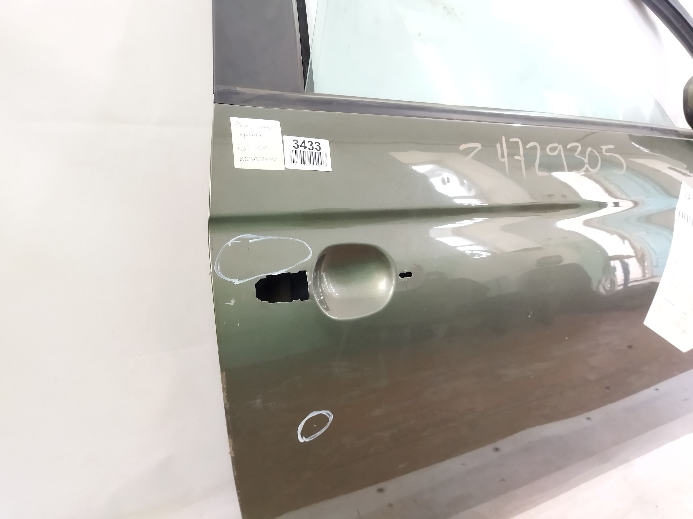 500 Дверь передняя правая Fiat 500 2012-2019 68070594AC Fiat 500 2