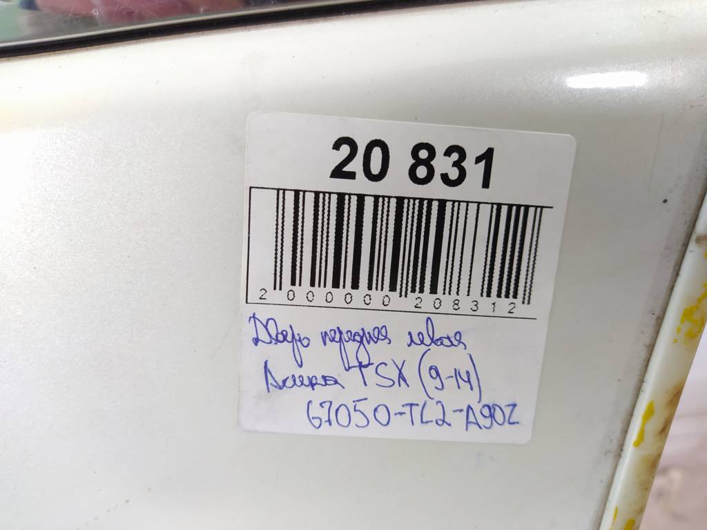 Tsx Двері передні ліві голі Acura TSX 2009-2014 67050TL2A90ZZ Acura TSX 12