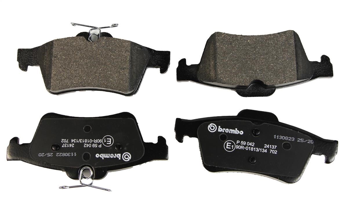 Дисковые. Задні дискові гальмівні колодки, комплект BREMBO P59042
