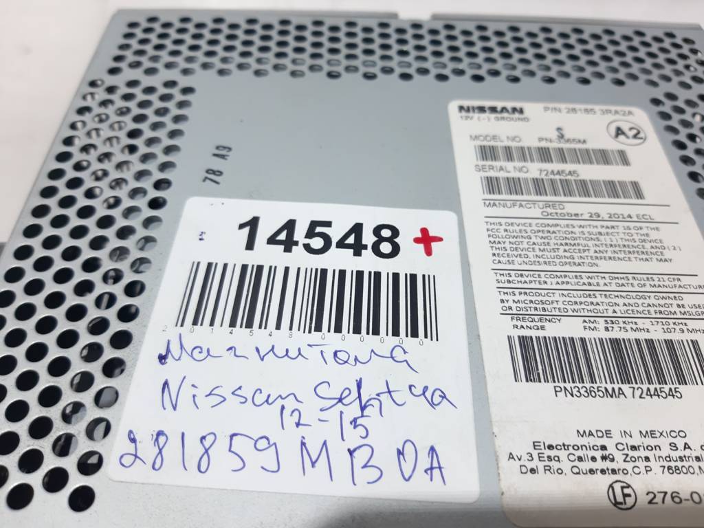 Sentra Магнитола Nissan Sentra 2012-2015 281859MB0A Nissan Sentra 4