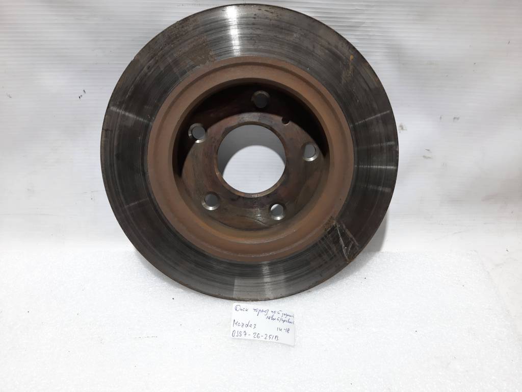 3 Диск гальмівний задній лівий/правий Mazda 3 2014-2018 BJS726251B Mazda 3 17
