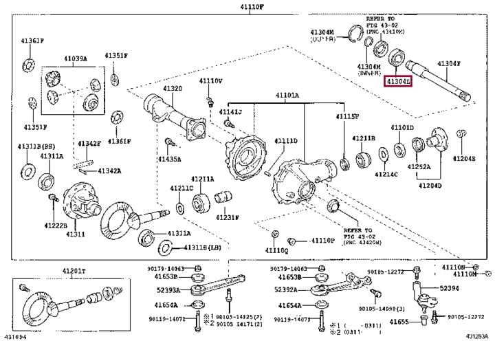 Подшипники кпп. Підшипник диференціала TOYOTA 9036343001