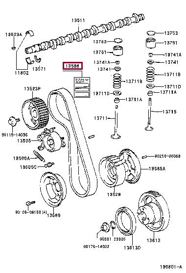 Ремни грм Ремень ГРМ TOYOTA 1356819195 1