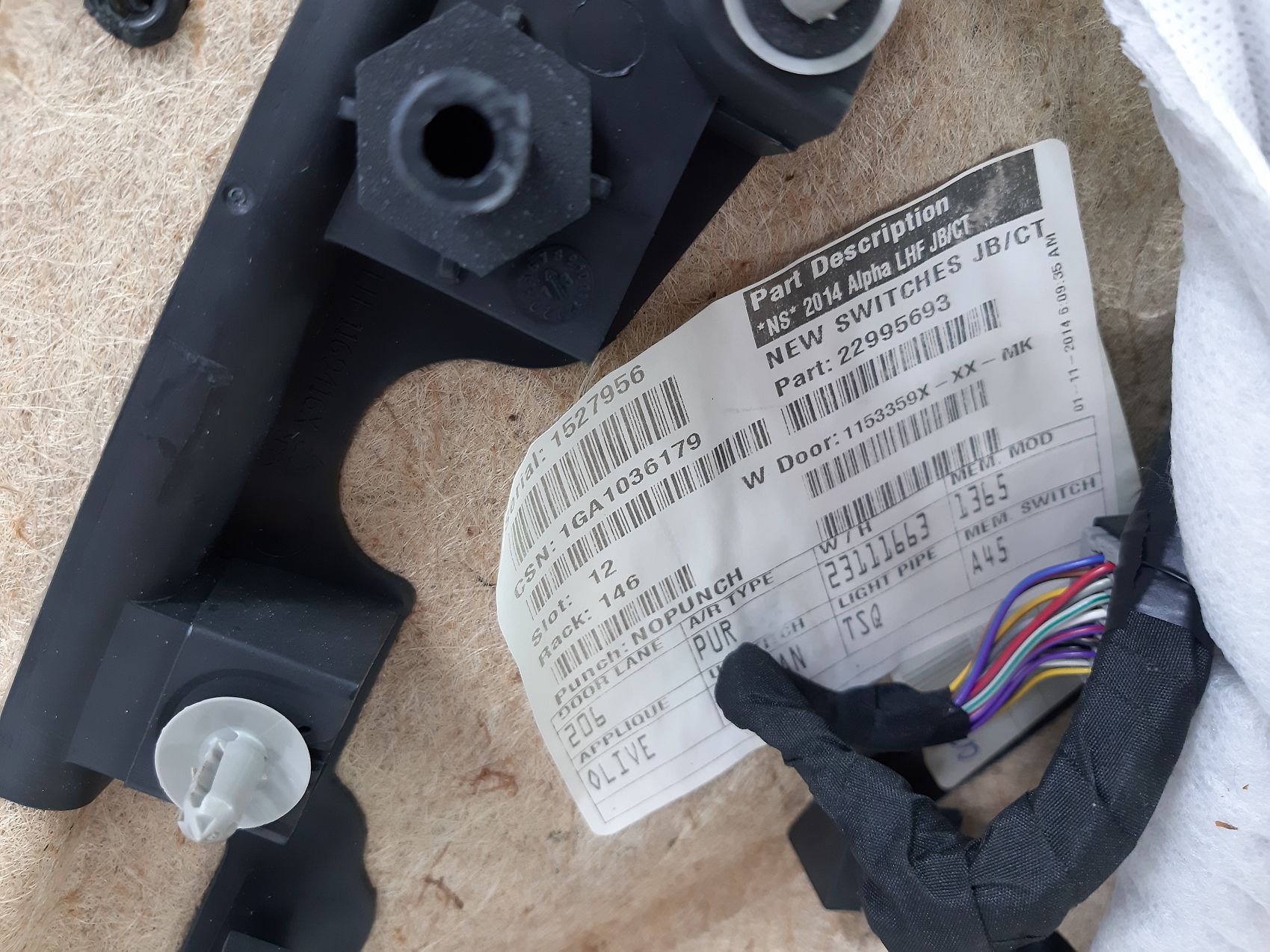 Ats Карта дверей передня ліва Cadillac ATS 2013-2014 22995693 Cadillac ATS 13