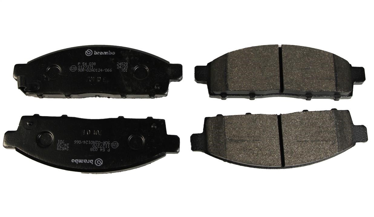 Дисковые. Гальмівні колодки дискові, комплект BREMBO P54038